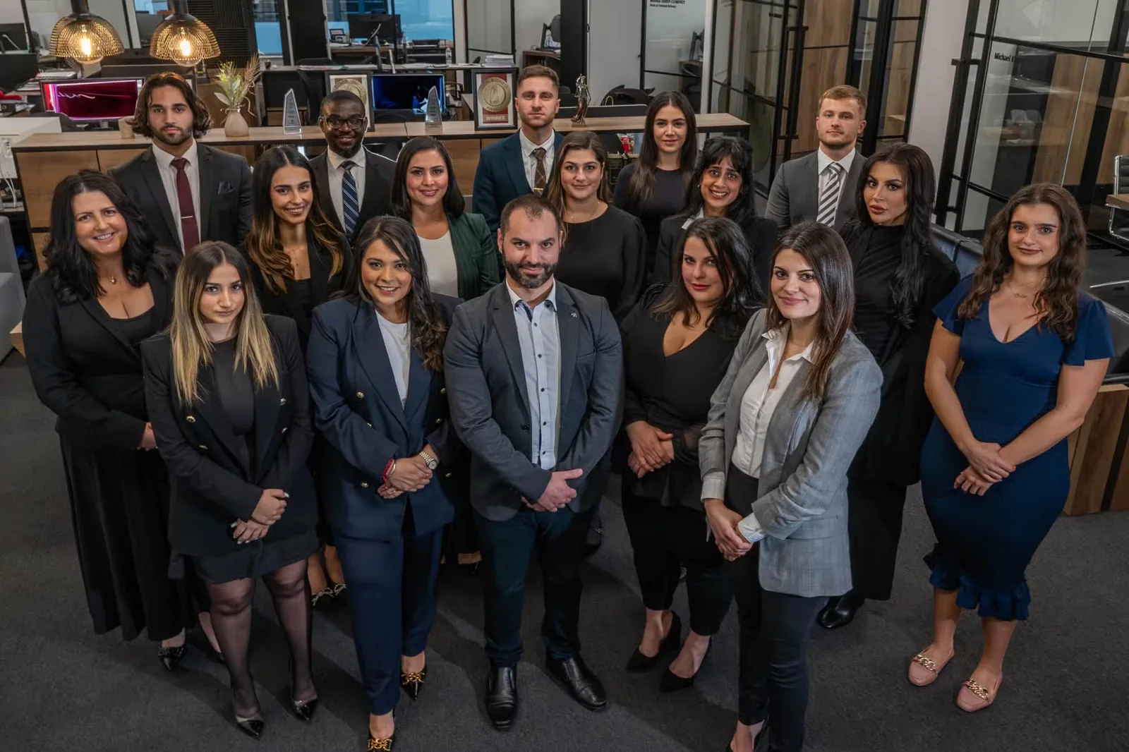The Jameson Law team, photographed in their Sydney office.